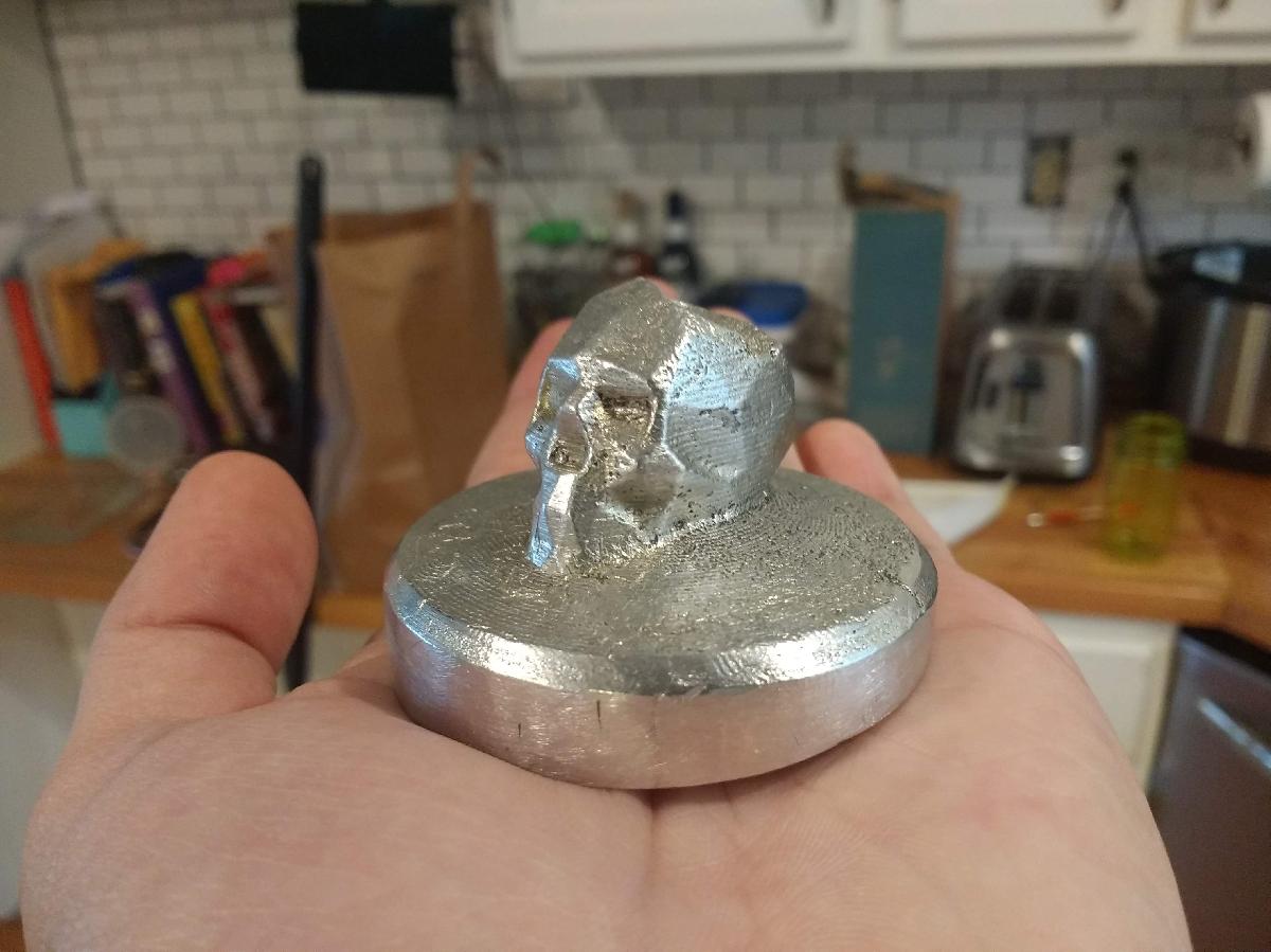 Tamper de Cafe de Cranio Low Poly para Fundicao