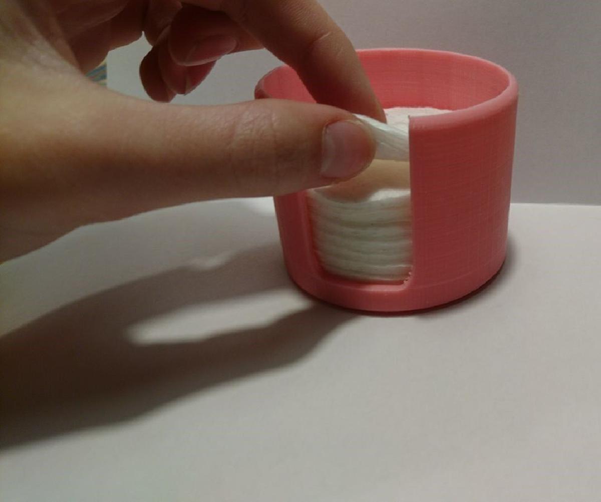 Recipiente para discos de algodao