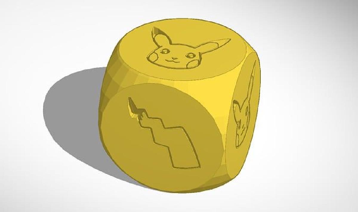 Dados de Pikachu Pokemon   d6 Cara ou Coroa