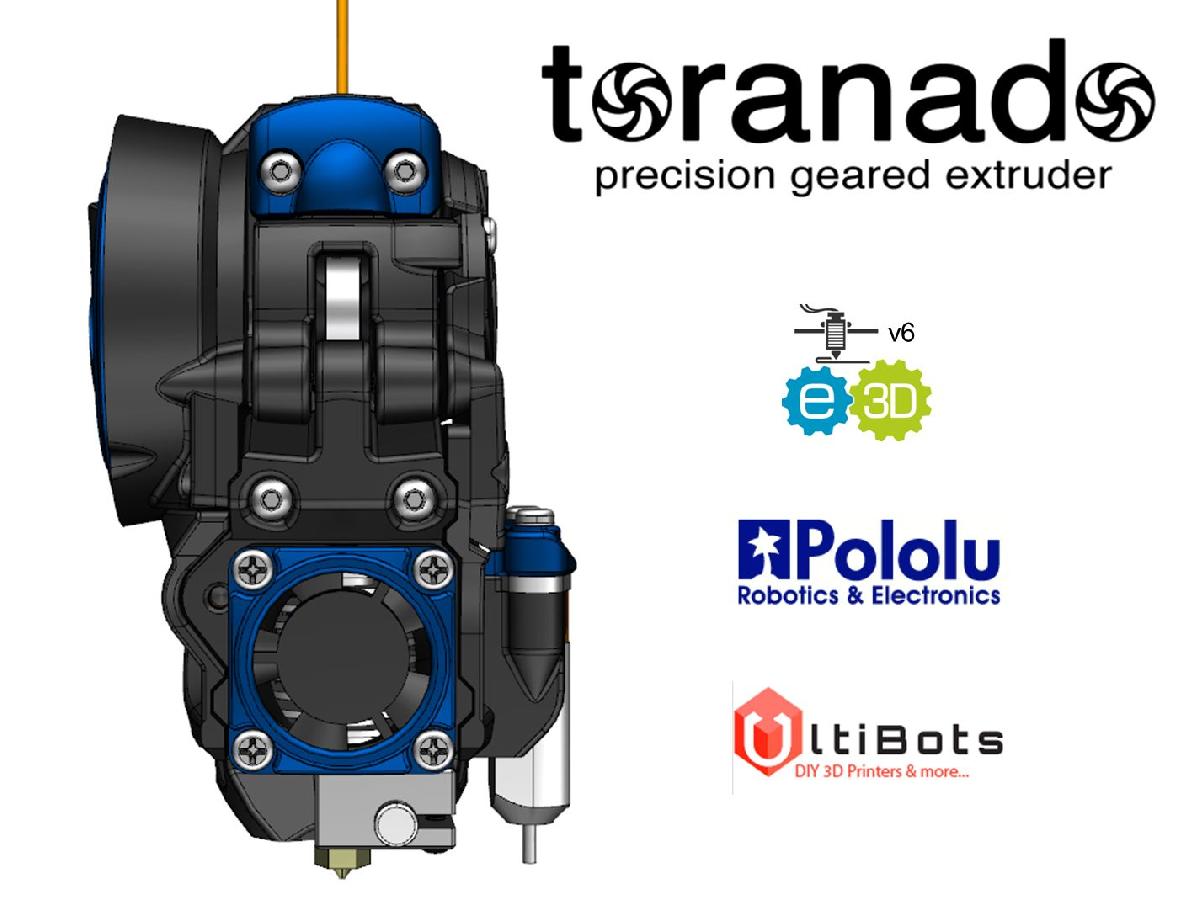 A Extrusora Toranado de 1,75mm com Engrenagem de Precisao   v2.1