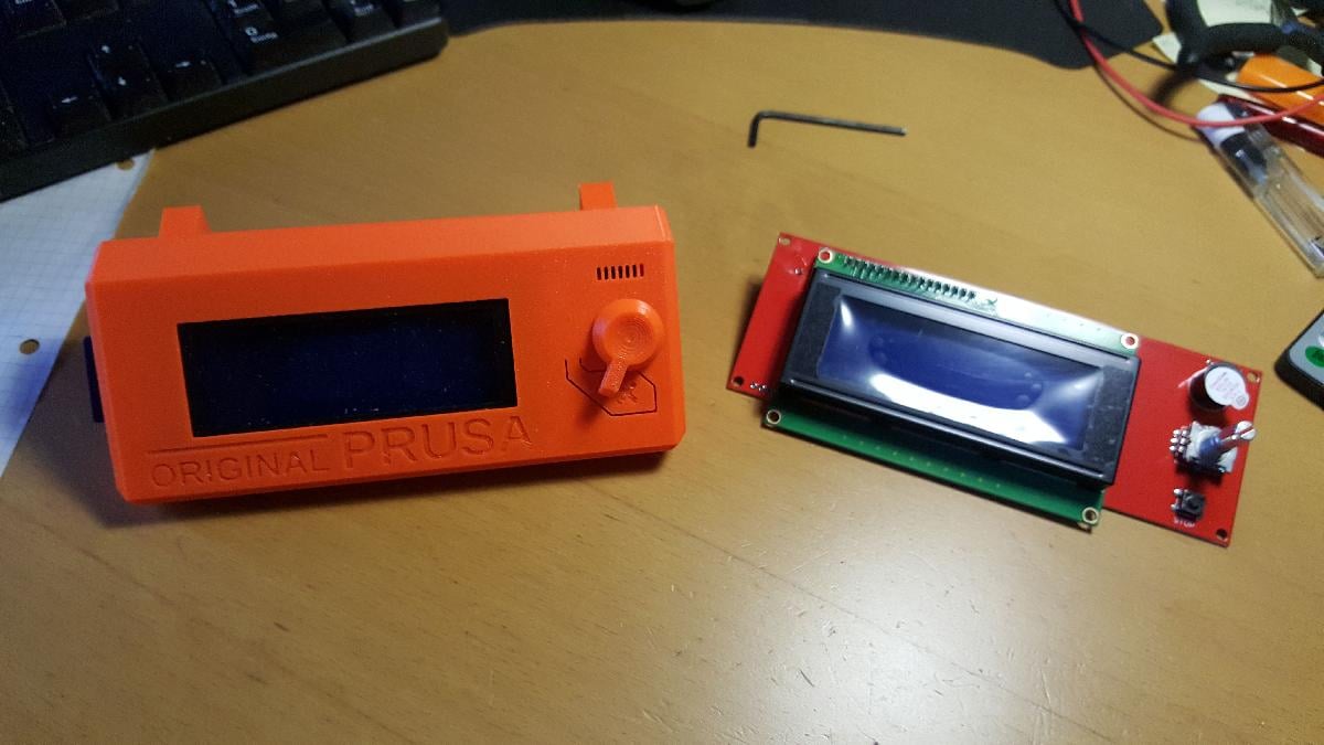Direcao de rotacao do botao de patch/upgrade do display Prusa MK3 (solucao de hardware)