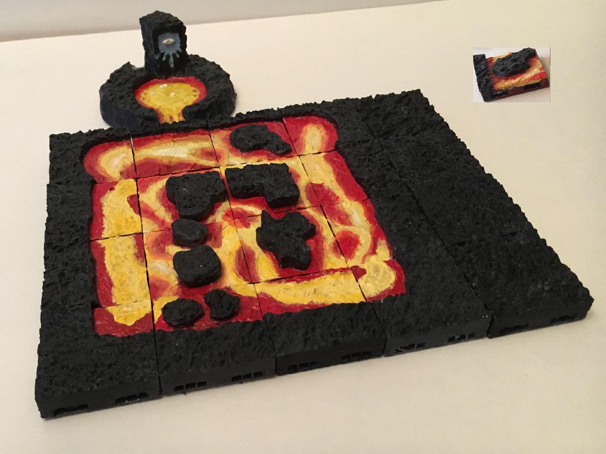 Varios Azulejos de Lava com Openlock