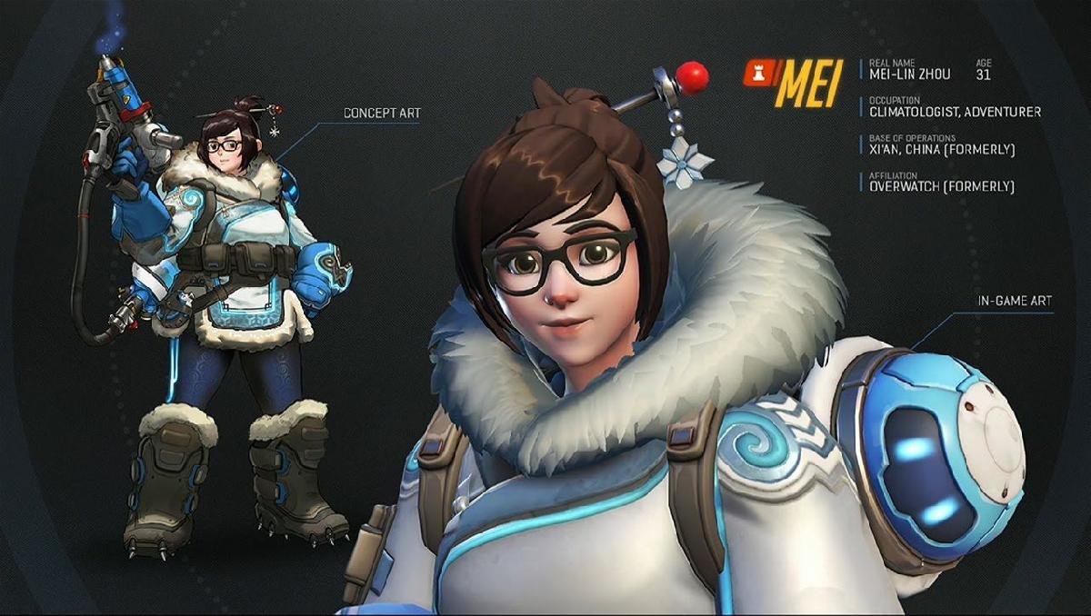 Grampo de cabelo da Mei Overwatch