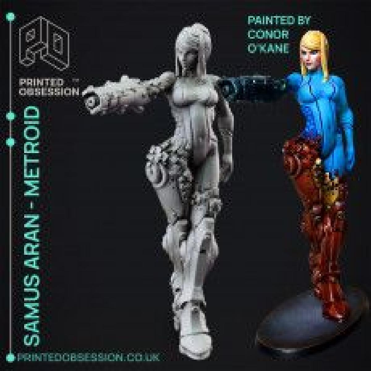 Samus Aran   Metroid   modelo 25cm