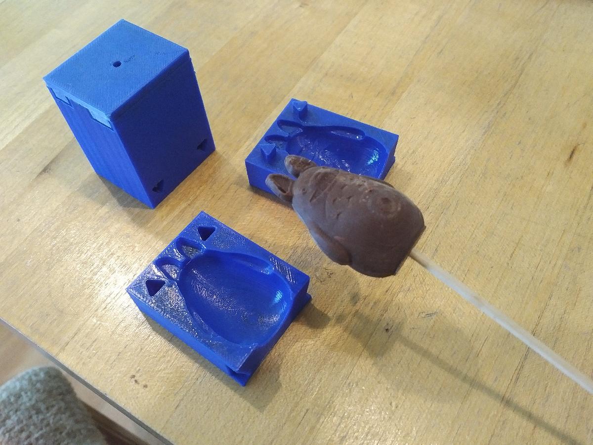 Molde de doce de chocolate Totoro
