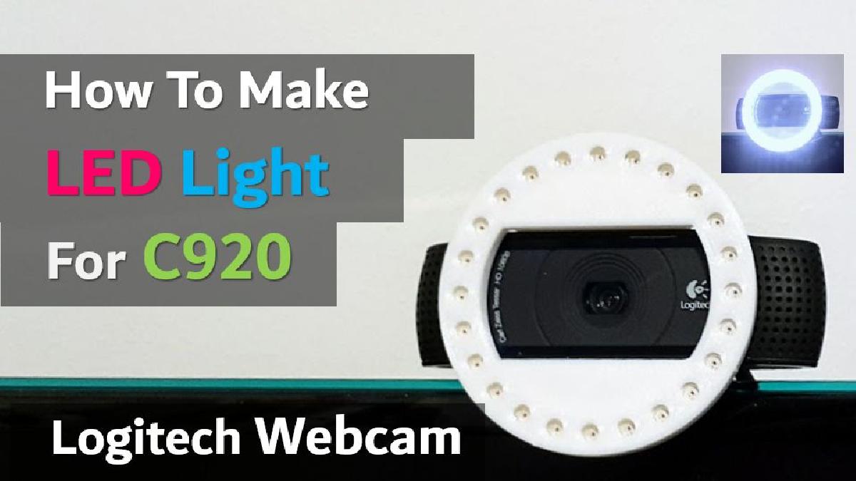 Webcam(C920) Luz de Anel DIY