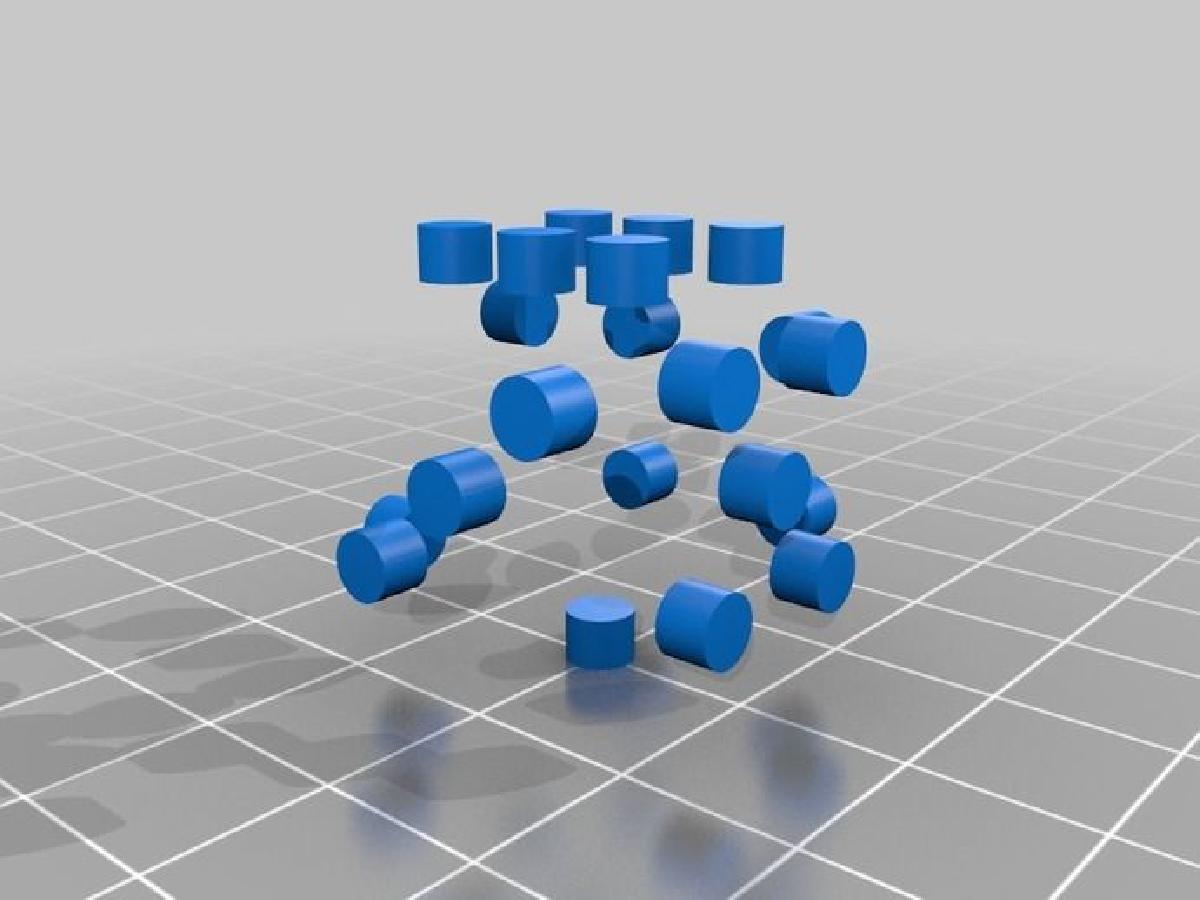 Dados com pontos coloridos (Extrusao Dupla)