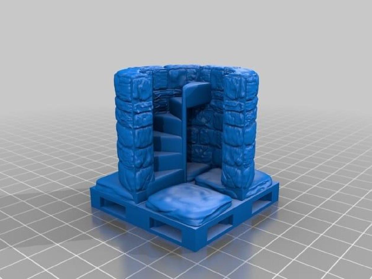 Escada em espiral de canto OpenForge 2.0 para cima (ORIG) Base OpenLock