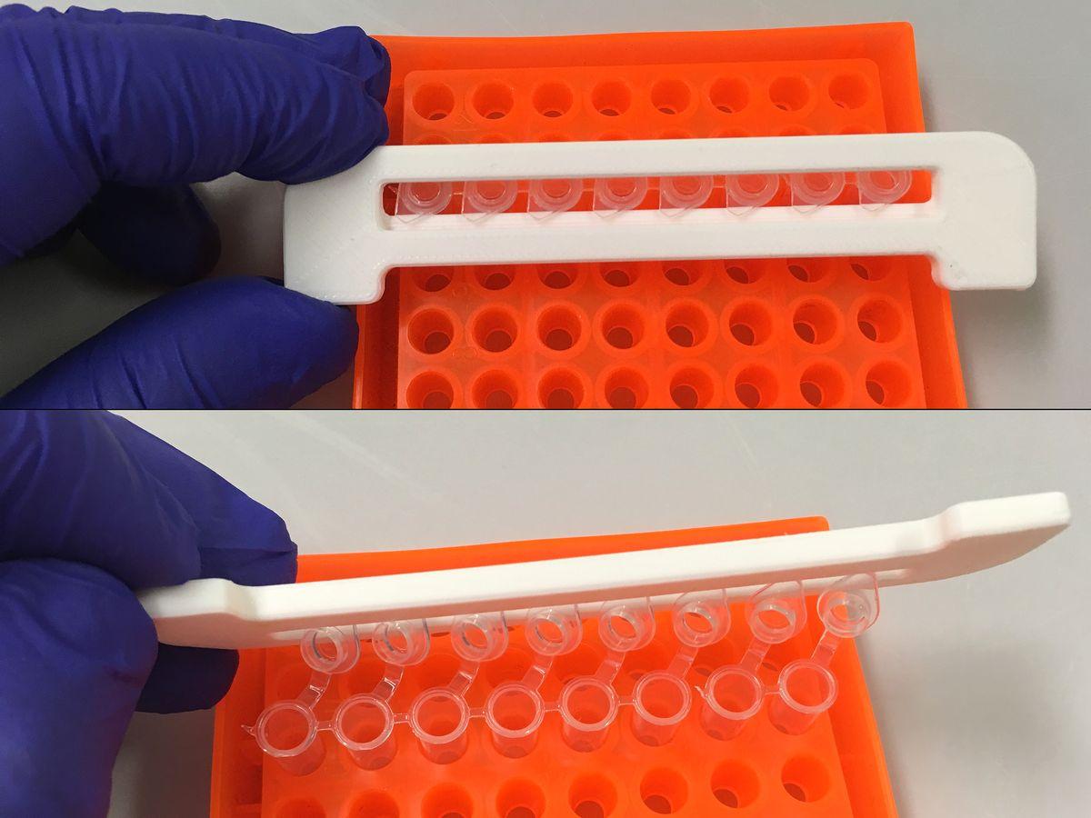 abridor de tubo PCR de 8 tiras
