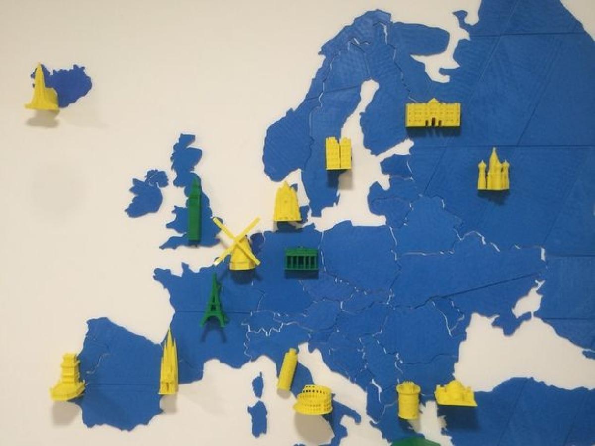quebra cabeca do mapa da Europa