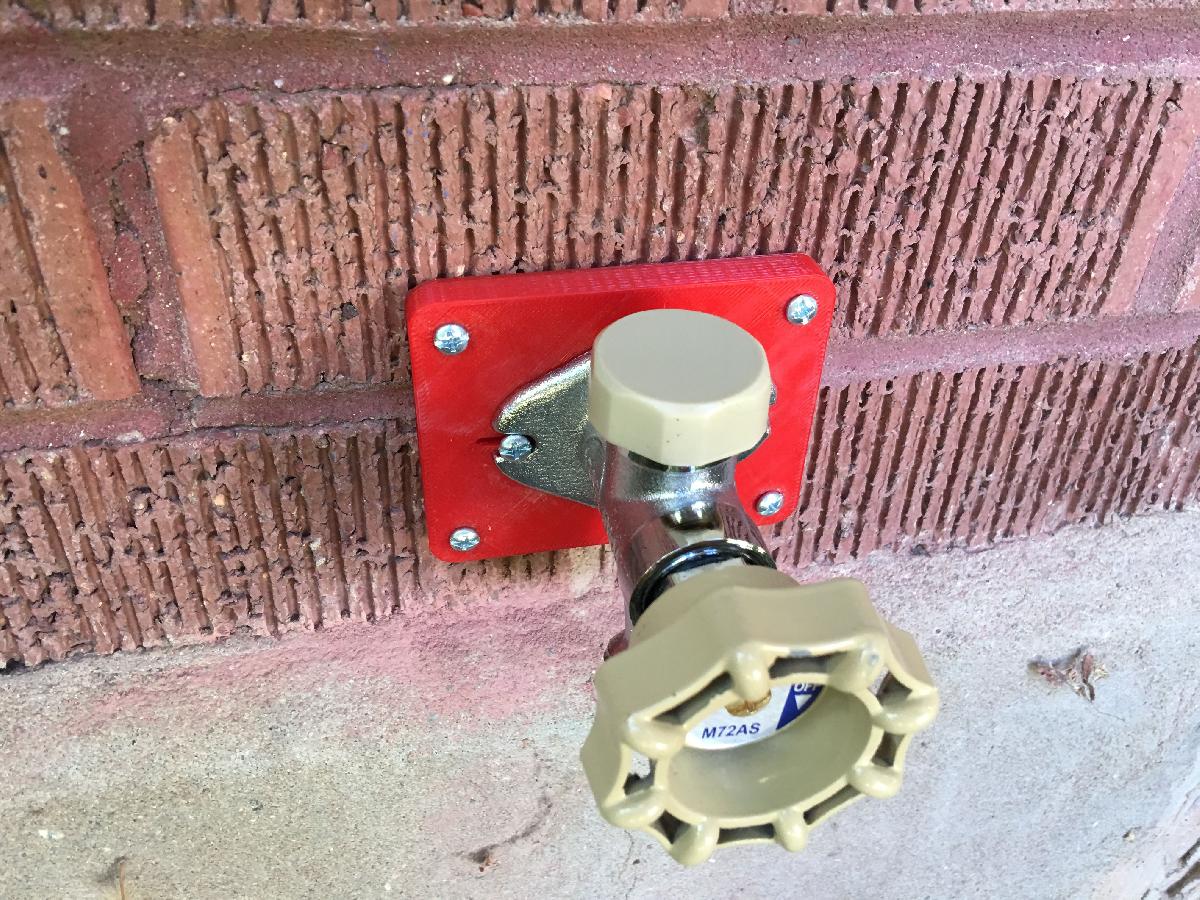 Estrutura de montagem e reparo para torneiras externas, torneiras de jardim e torneiras externas