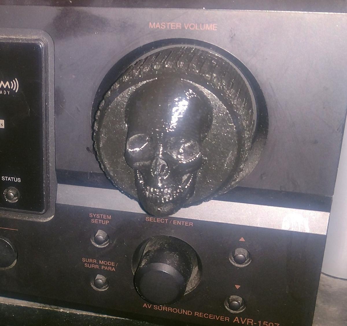 Botao de Volume Estereo Skull de Substituicao 2in