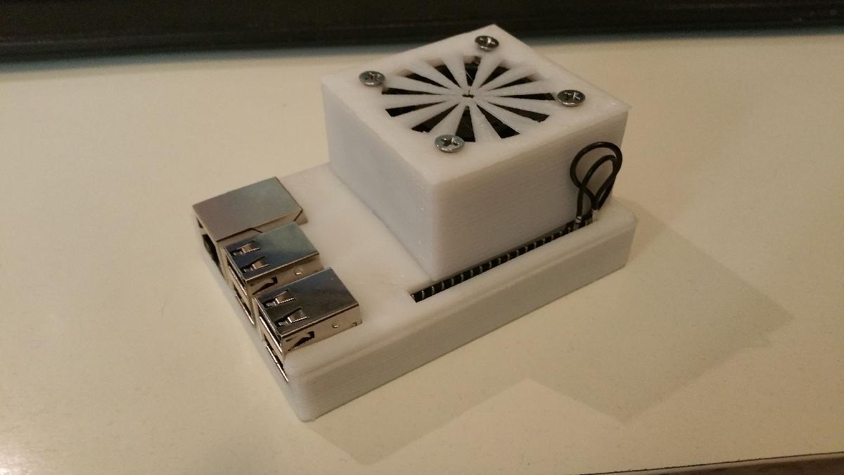 Case ajustado com ventilador de 40mm para Raspberry Pi 3 Model B