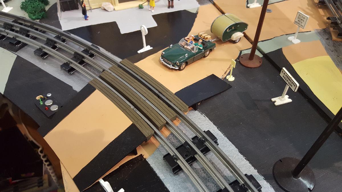 Cruzar de Nivel (Curvado) para Trilhos Tubulares O Gauge V2