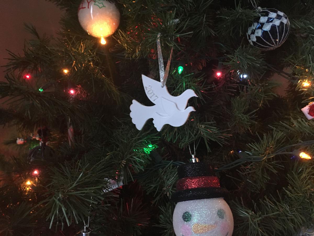 Ornamento de Turtledoves Pai/Filho