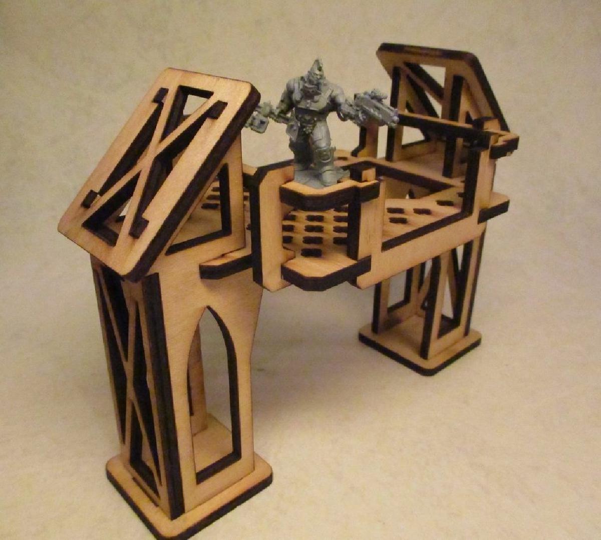 Plataforma de passarela nivel 1 8x8 cm para MDF cortado a laser de 3mm