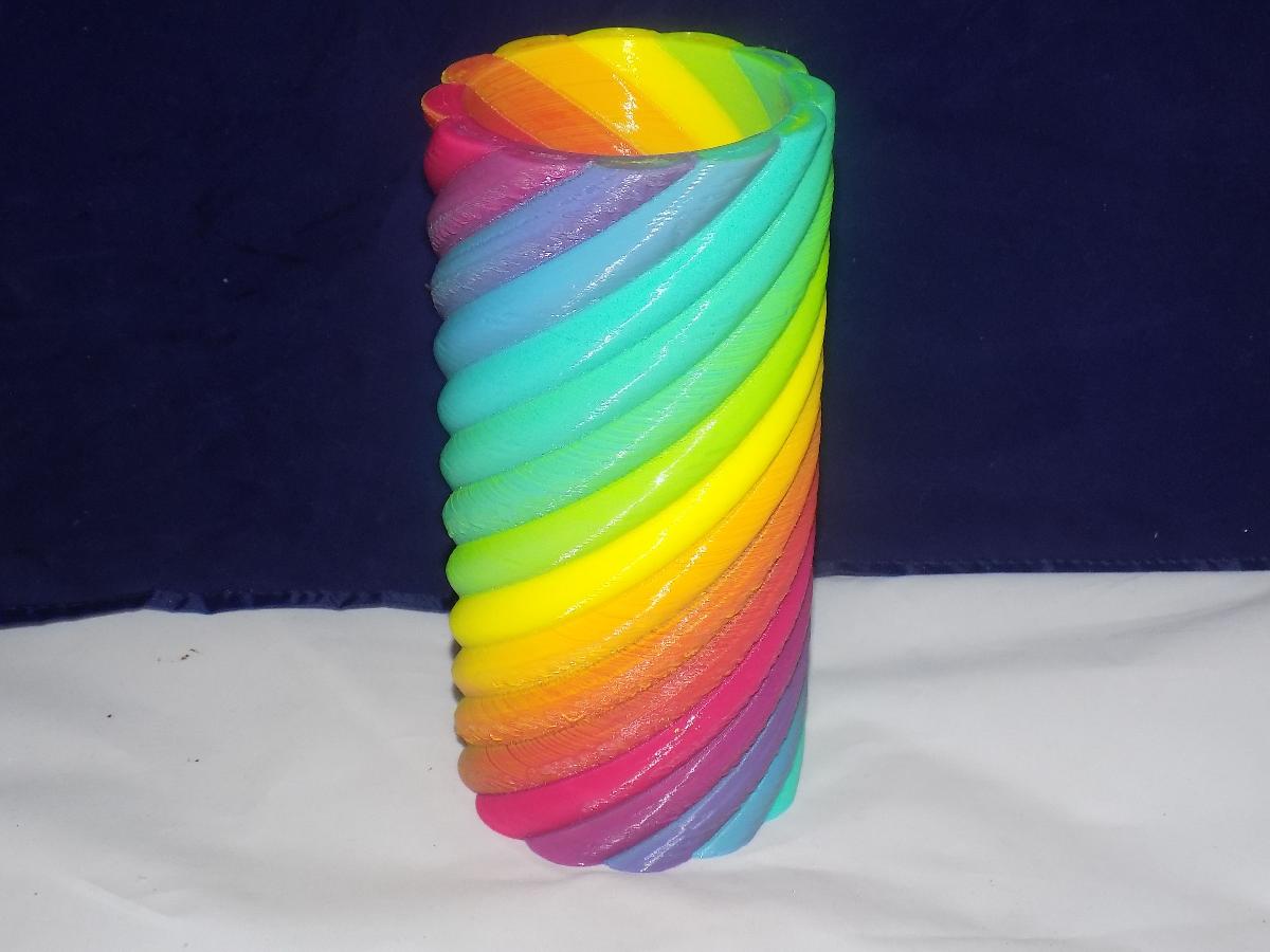 Vaso Colorido 12   Mistura de Cores