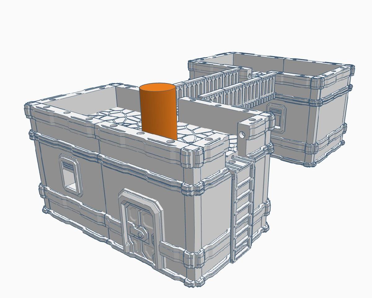 Componentes de Edificios Sci Fi Modulares de 28mm