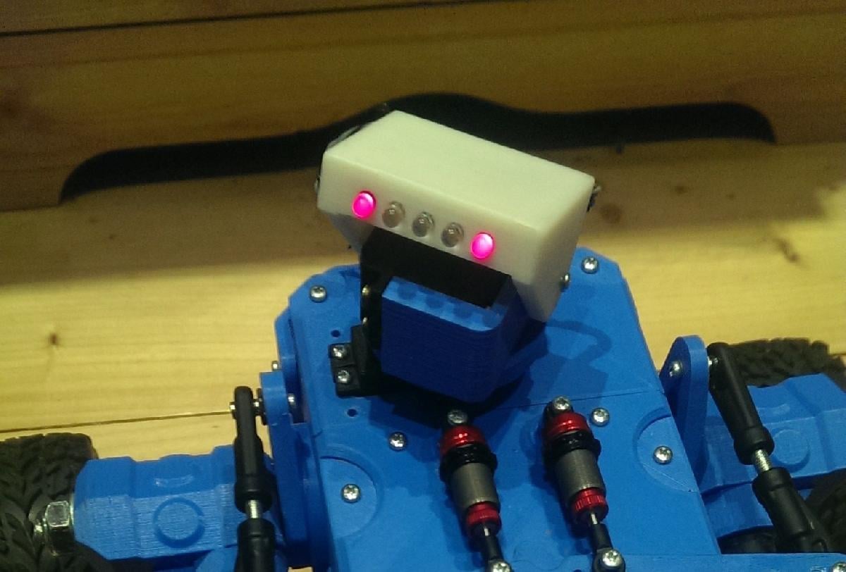 Cabeca de iluminacao Pan Tilt para rover marciano