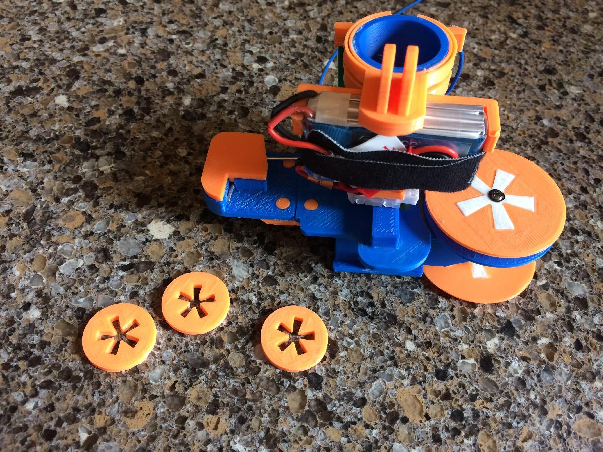 Lancador de disco montado em drone
