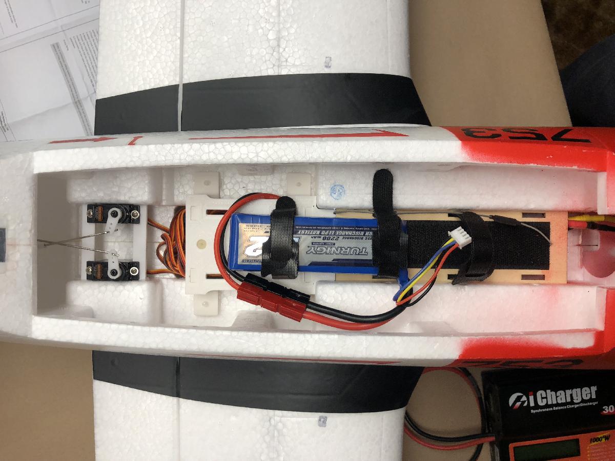 Extensor de Bandeja de Bateria eFlight T 28 Trojan