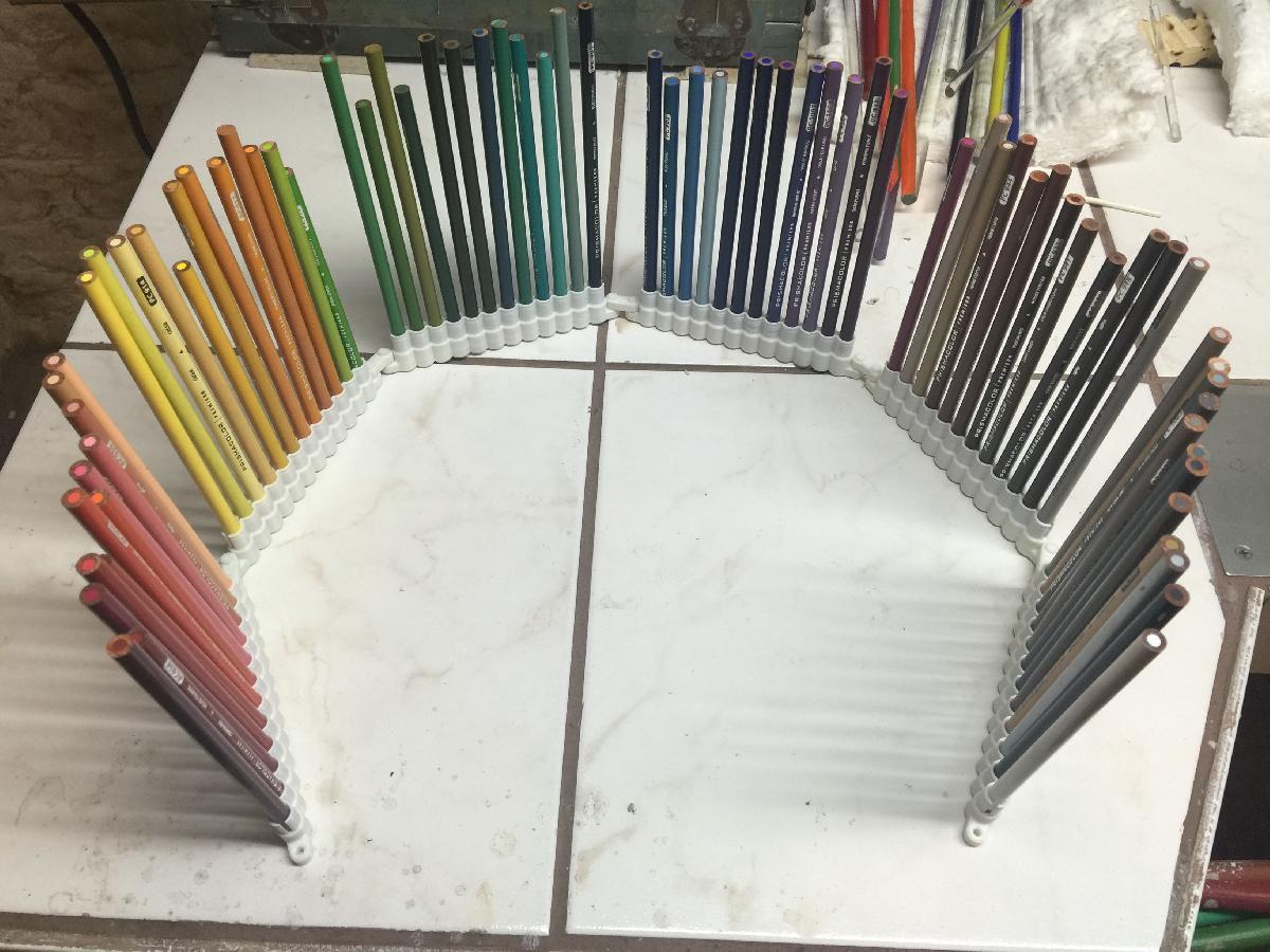 Porta lapis de cor