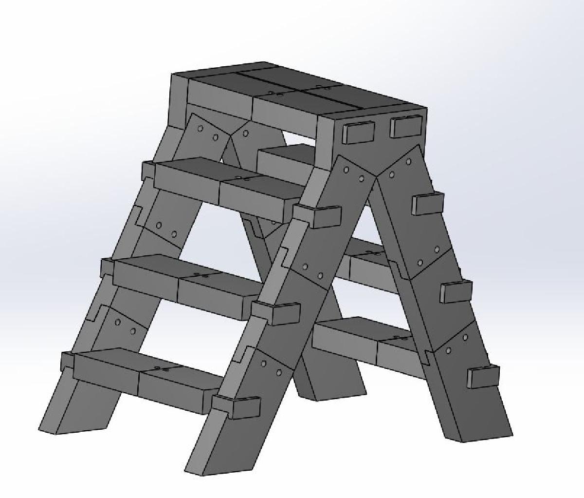 Escada imprimivel em tamanho real