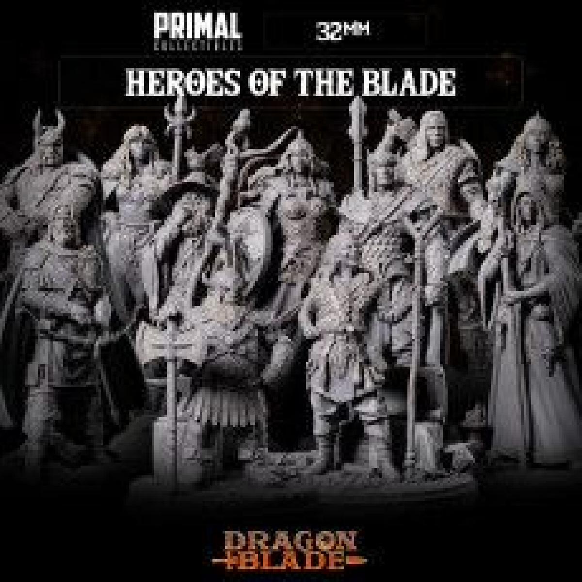 12 miniaturas   32mm   Herois da Lamina   DRAGONBLADE