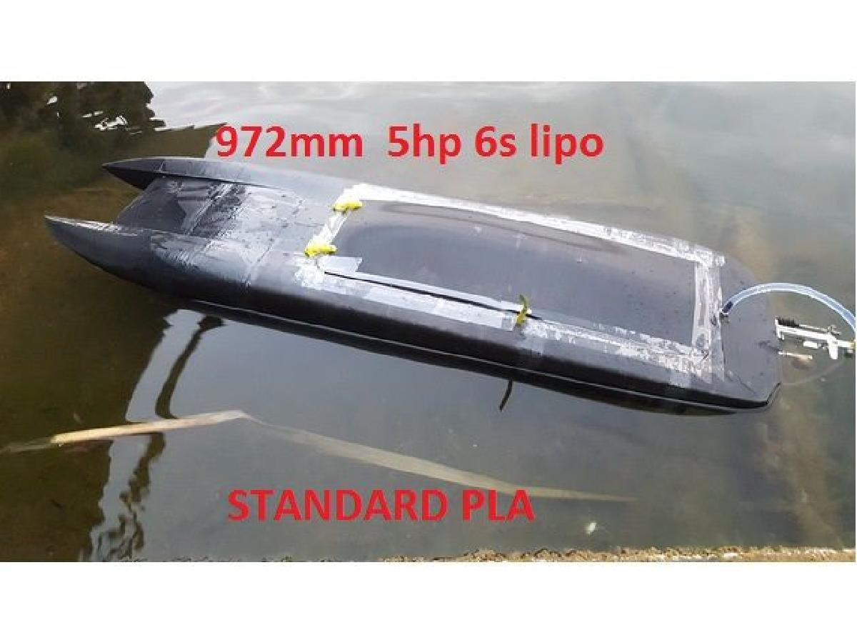 GRANDE Barco de Controle Remoto em partes para uma impressao "feliz" mais facil   "5hp" A Fera