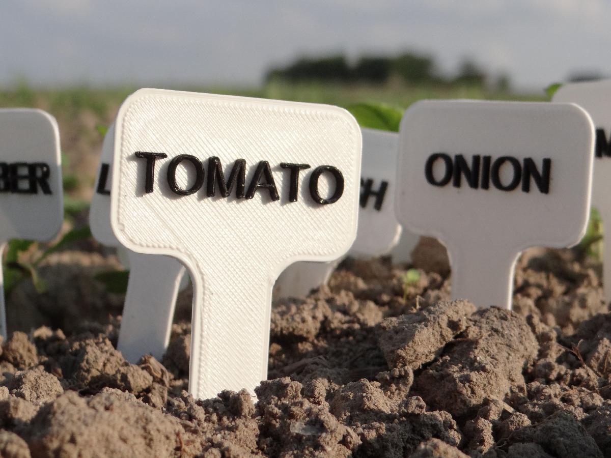 Sinalizações/rótulos de produtos hortícolas