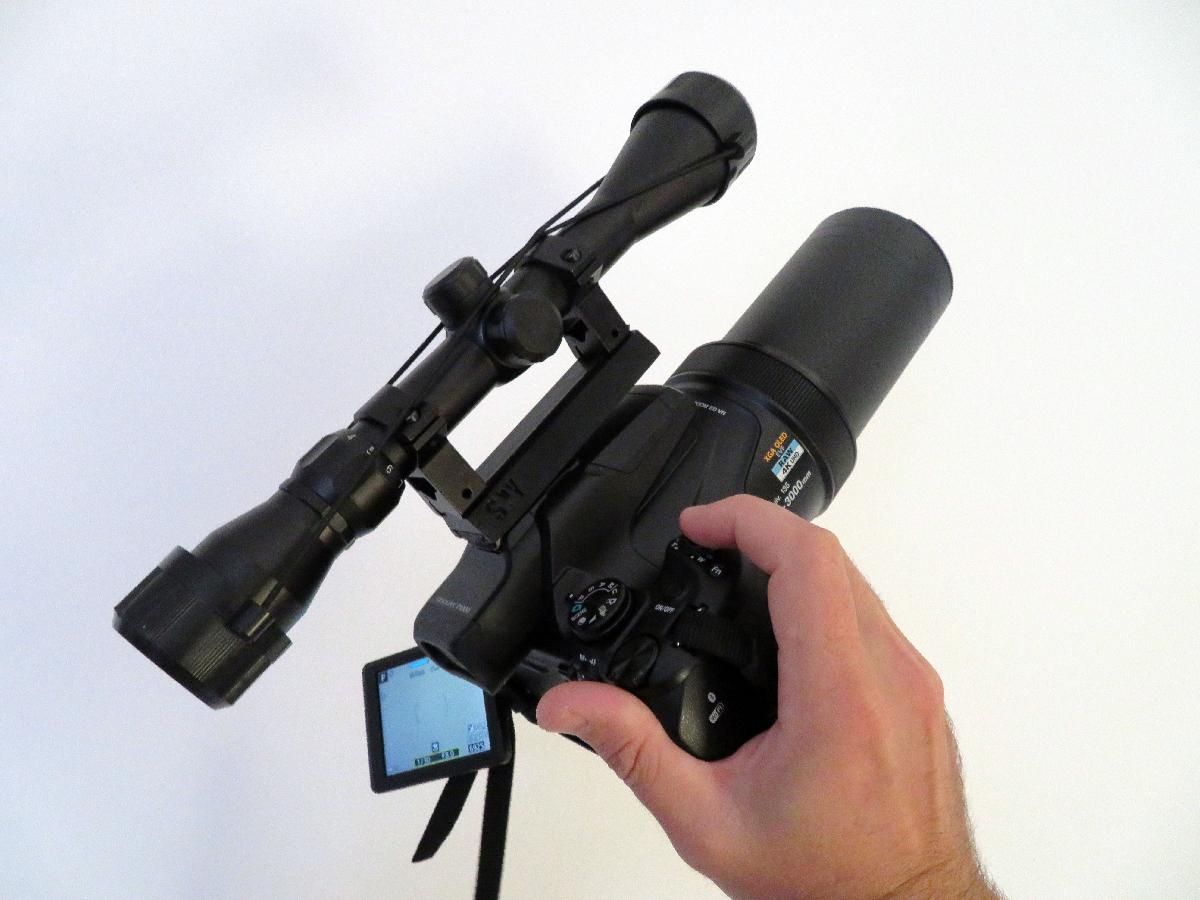 Adaptador de Rifle Scope para Hot Shoe   Nikon P1000