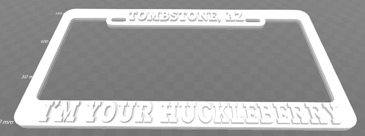 Tombstone, AZ   Eu sou seu Huckleberry, Moldura de Placa de Licenca