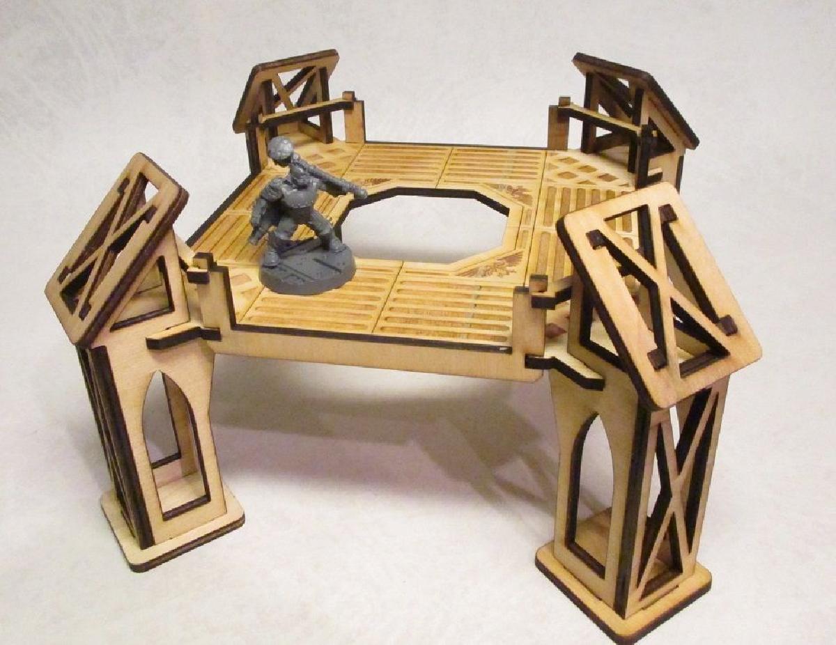 Edificio octogonal largo de nivel 1 para MDF cortado a laser de 3mm