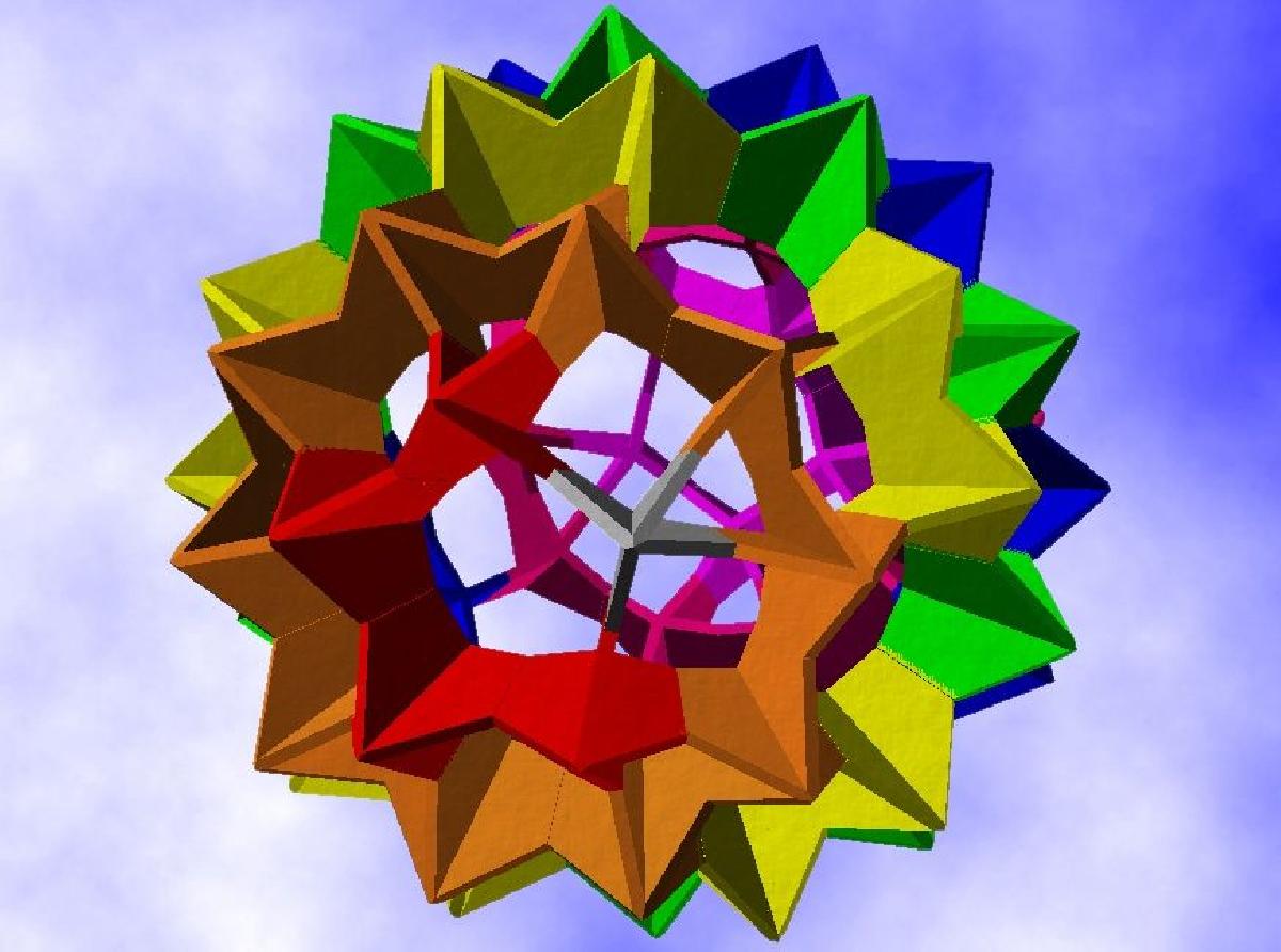 Electra60   origami modular impresso em 3D