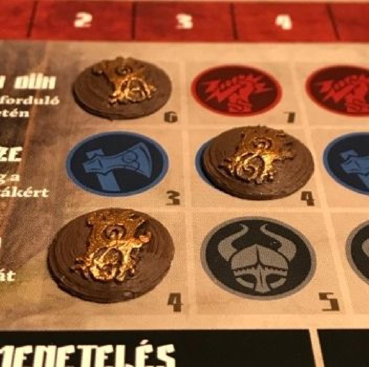 tokens de cla Blood Rage para o jogo de tabuleiro