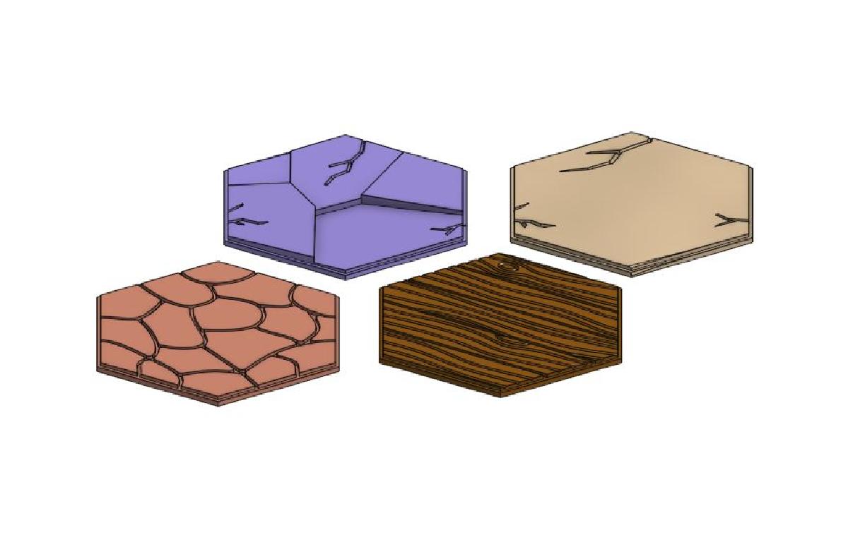 Ladrilhos de Sobreposicao de Terreno para Gloomhaven