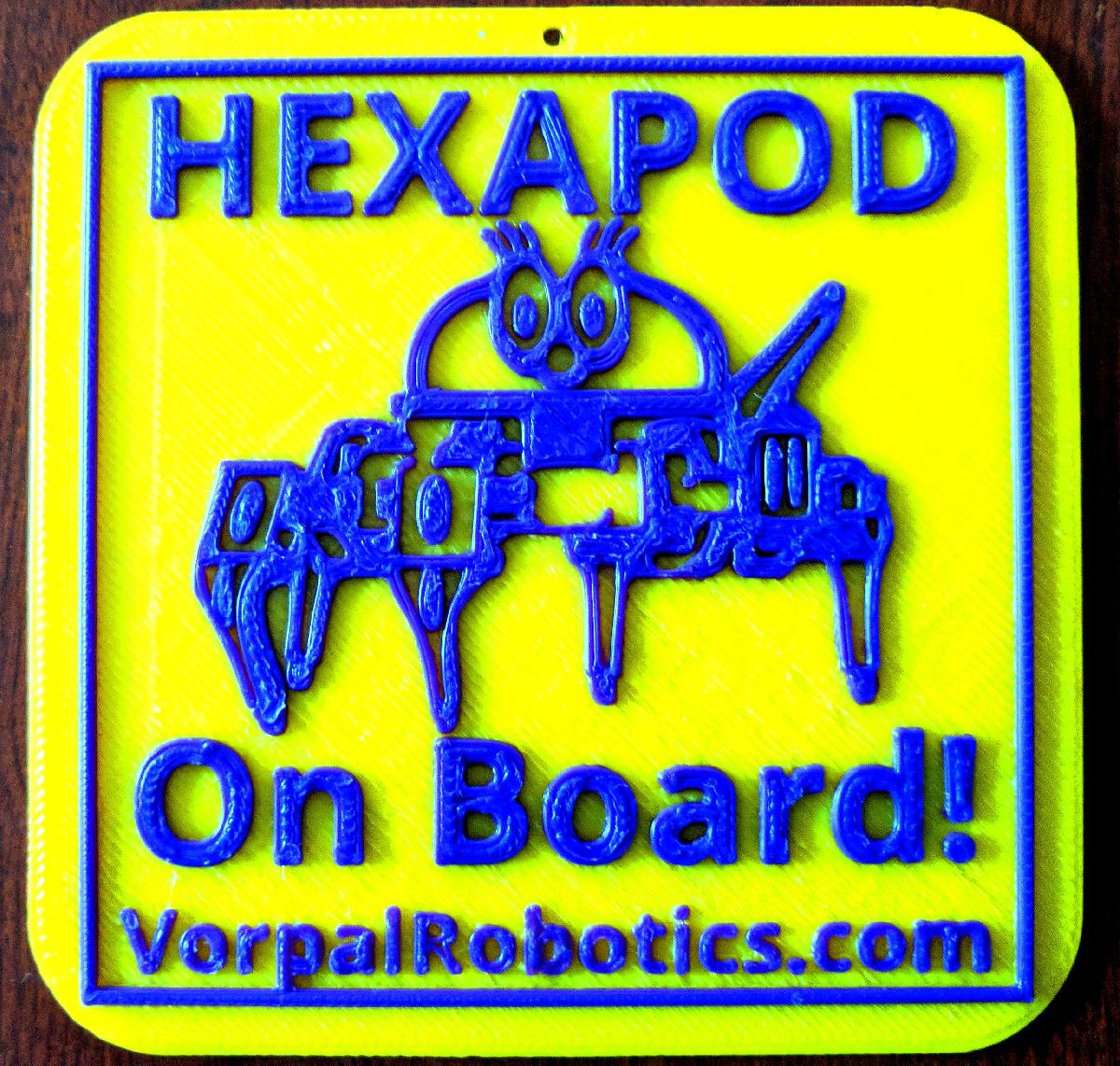 Placa de Aviso do Hexapode Vorpal a Bordo