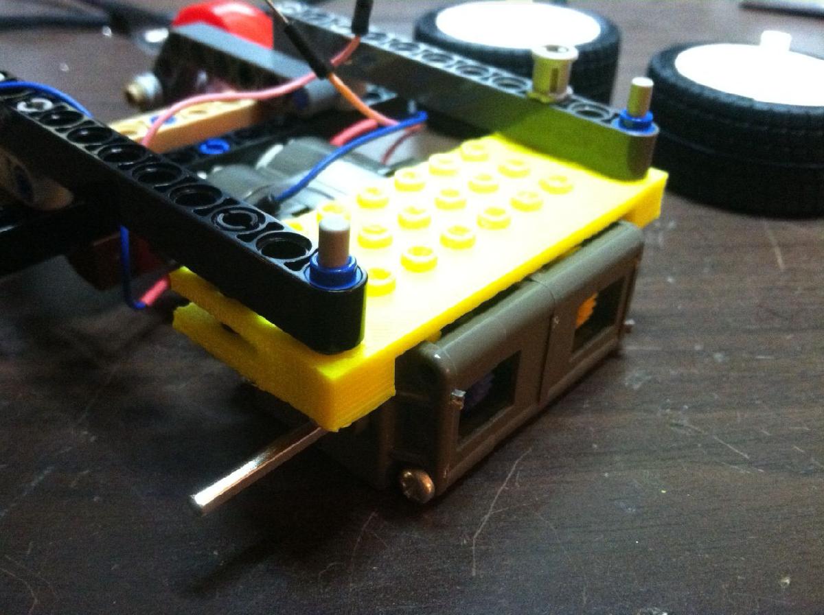 Suporte de Caixa de Cambio Dupla Tamiya para Lego (Versao Simples 2)
