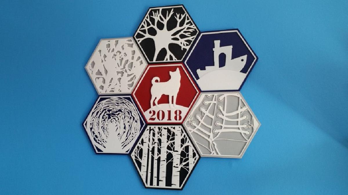 Montagem de Mural Hexagonal Sem Cola