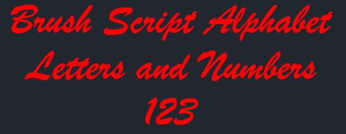 Letras e Numeros do Alfabeto (Estilo Brushscript)