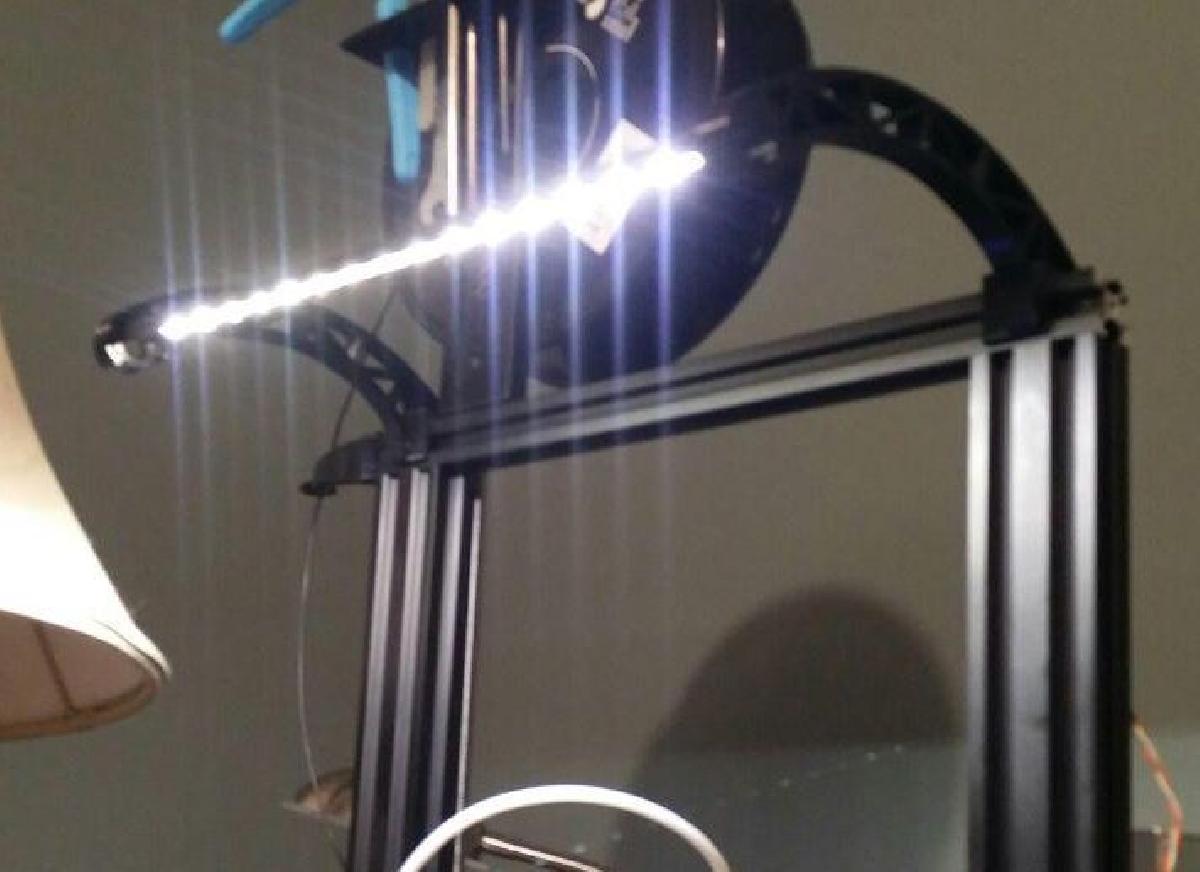Luz LED para frente do Ender 3