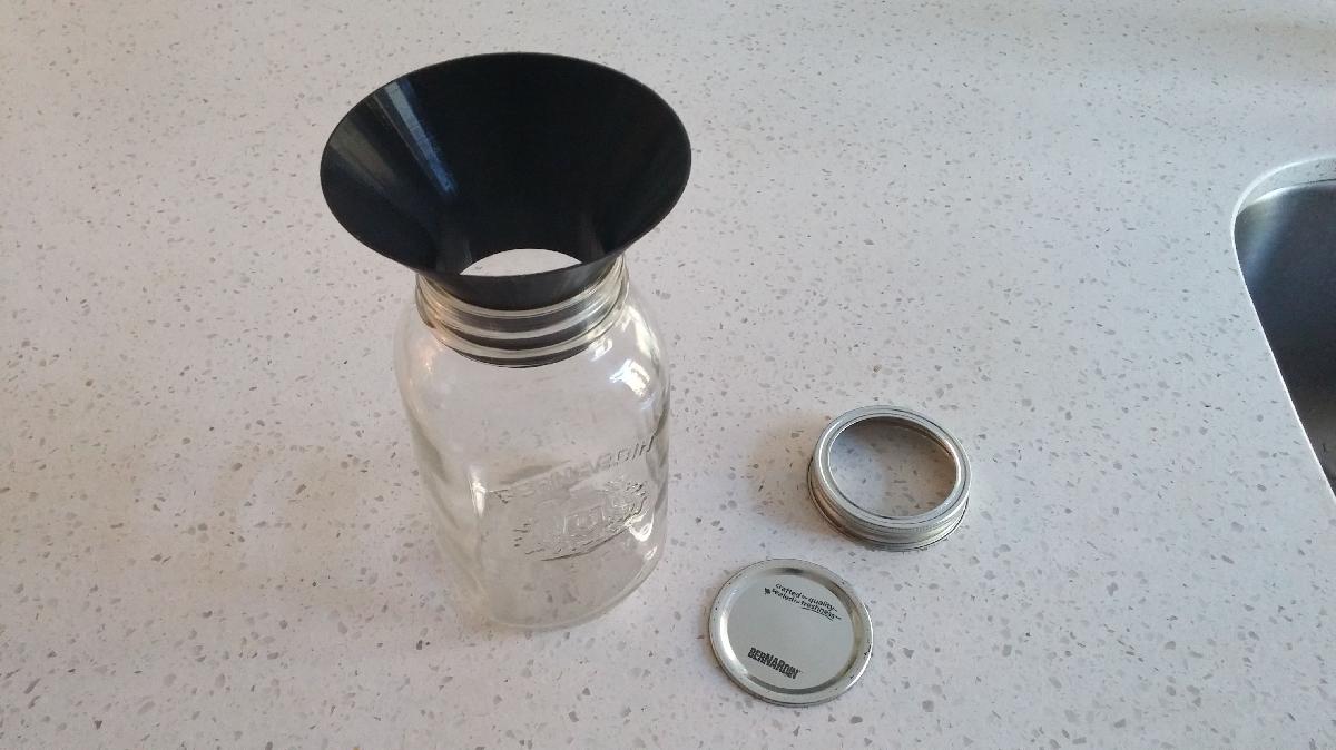 Funil para pote de conserva