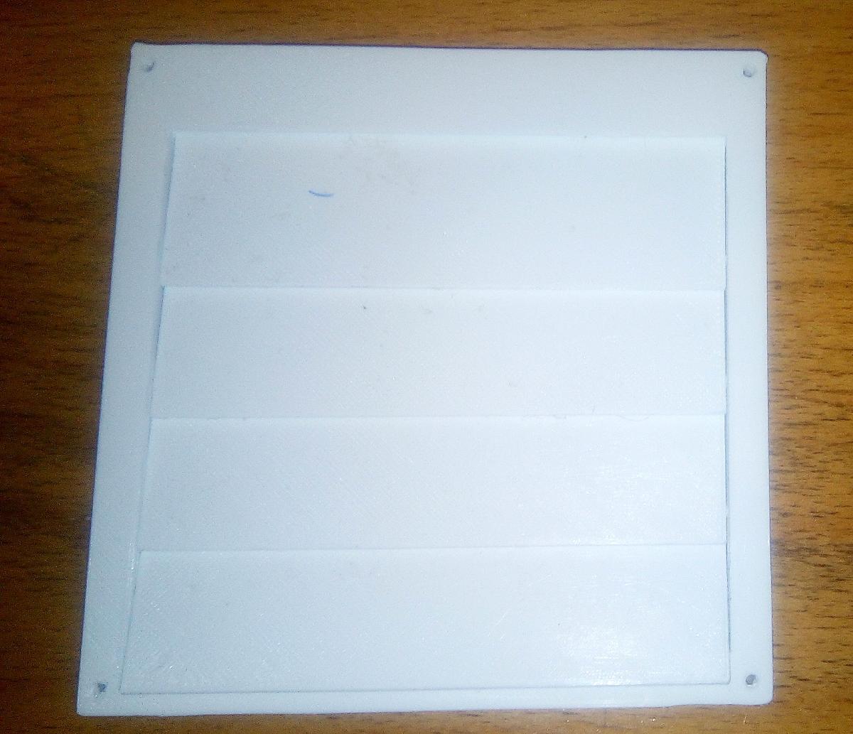 Flap de rascunho para ventilacao de 125mm