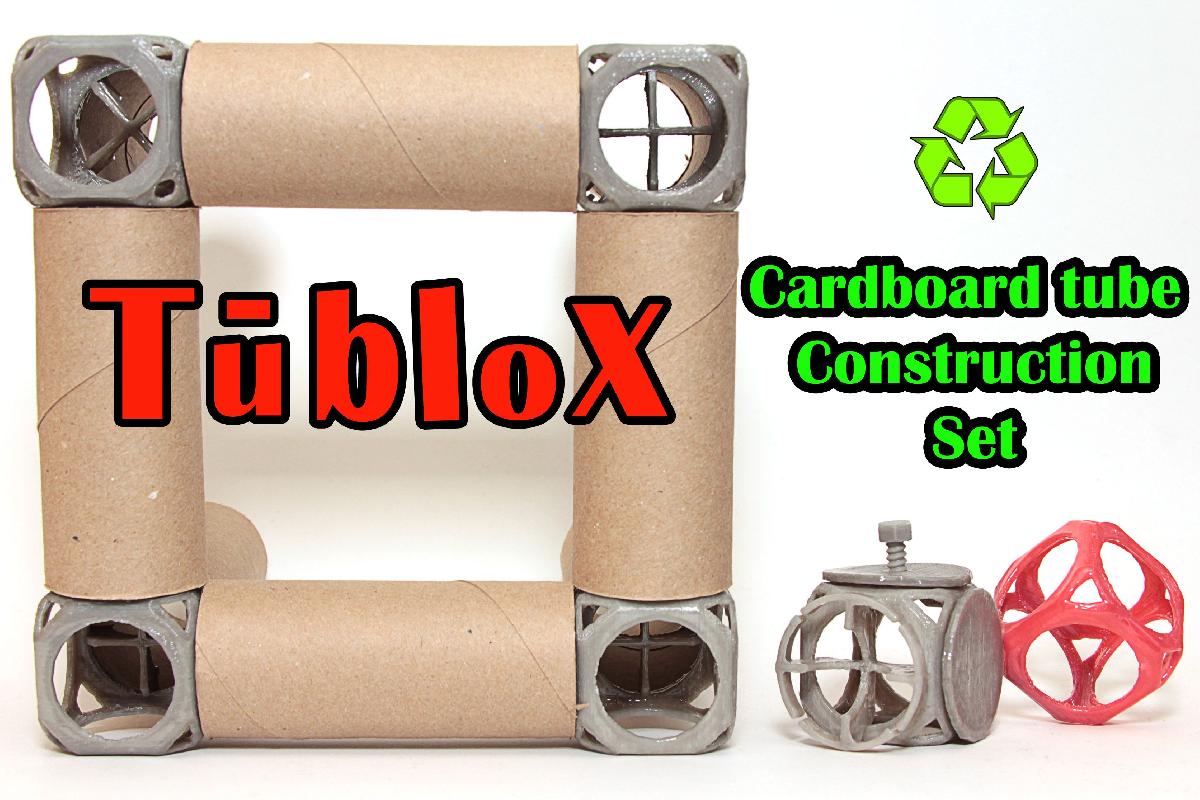 Conjunto de Construcao de Tubos de Papelao Tublox