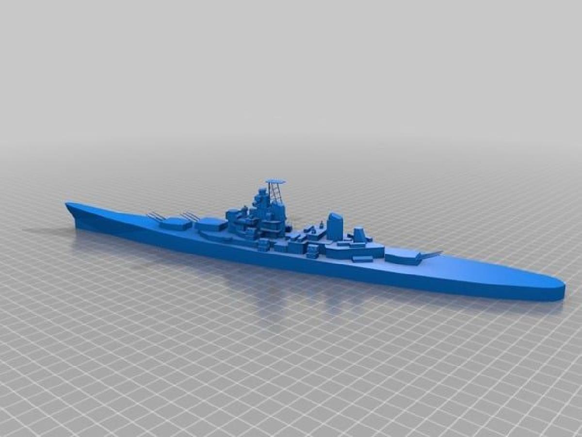 Encouracado USS New Jersey consertado.