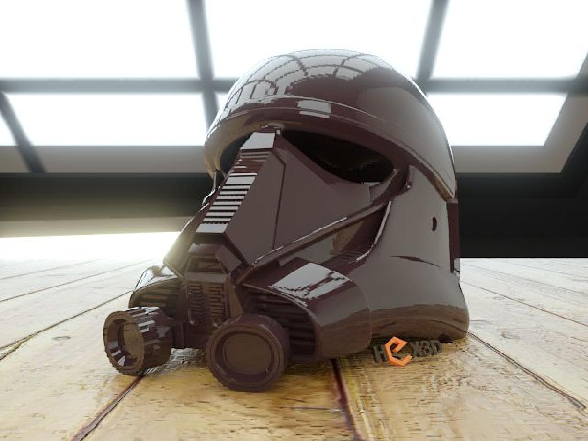 Capacete em escala real do Death Trooper (Tropa AWT) (Rogue One)