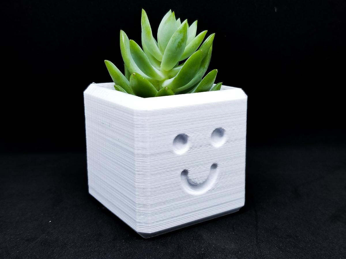Vaso Feliz / vaso impresso em 3D