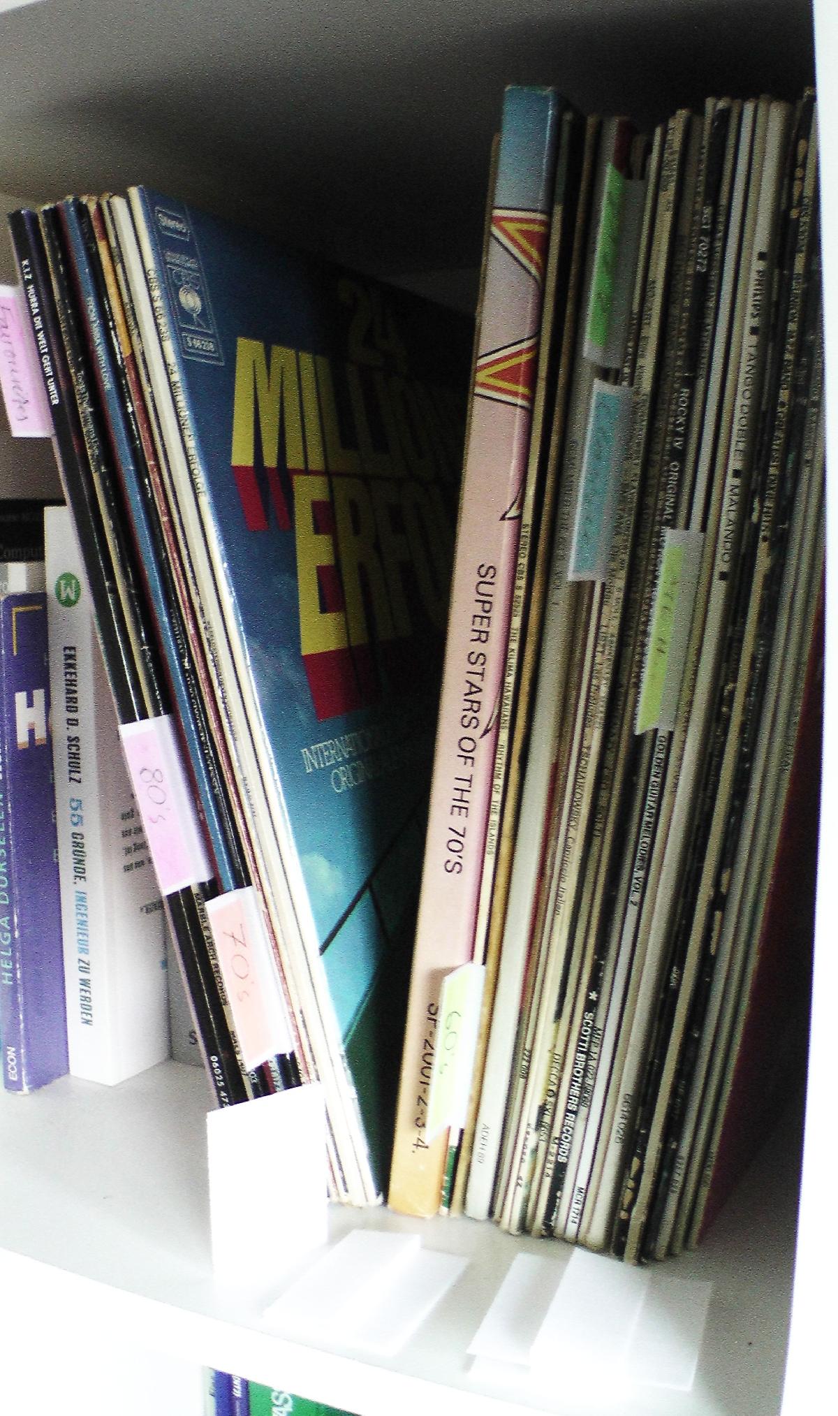 Colecao de Discos de Vinil   Separador de abas de registro