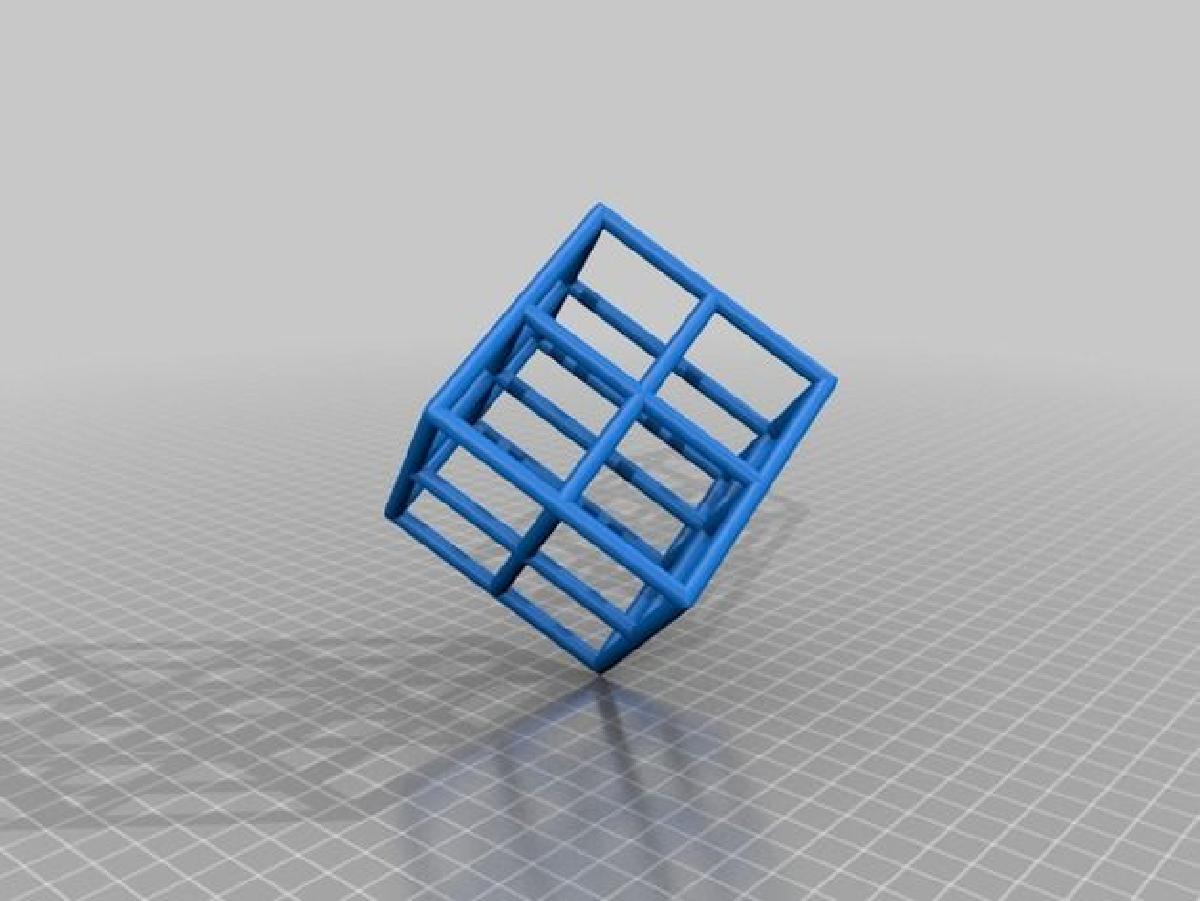 Teste de Tortura da Impressora 3D Lattice Cube (Salientes e Dupla Extrusao)