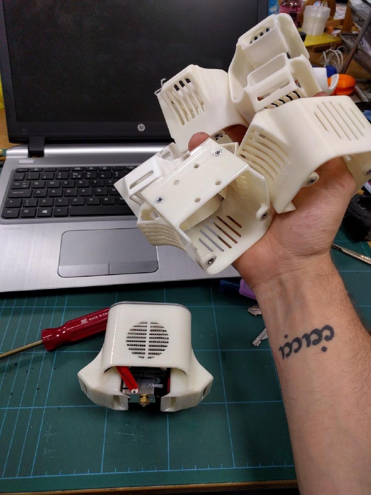 Ventiladores de resfriamento de parte dupla   Carro do hotend Anycubic (o)mega